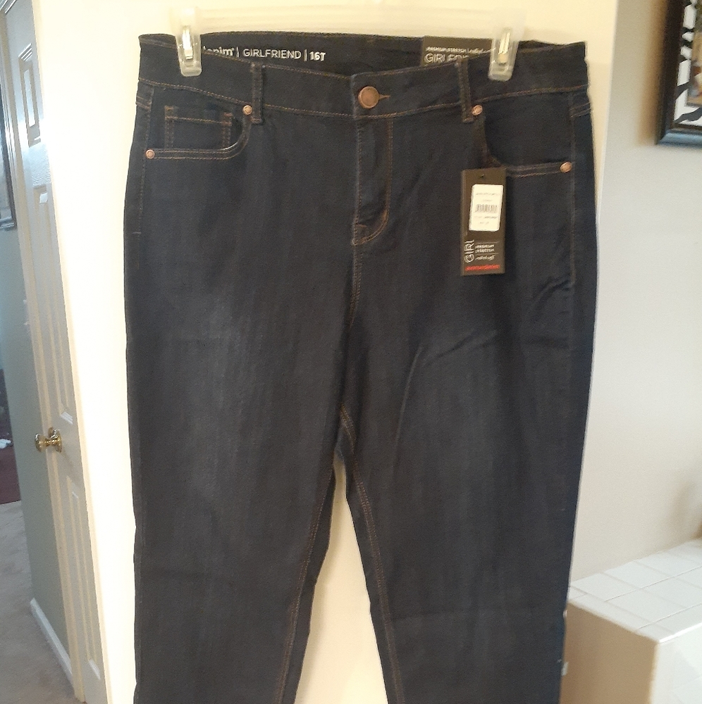 Stretch Girlfriend Jean Dark Wash - tall